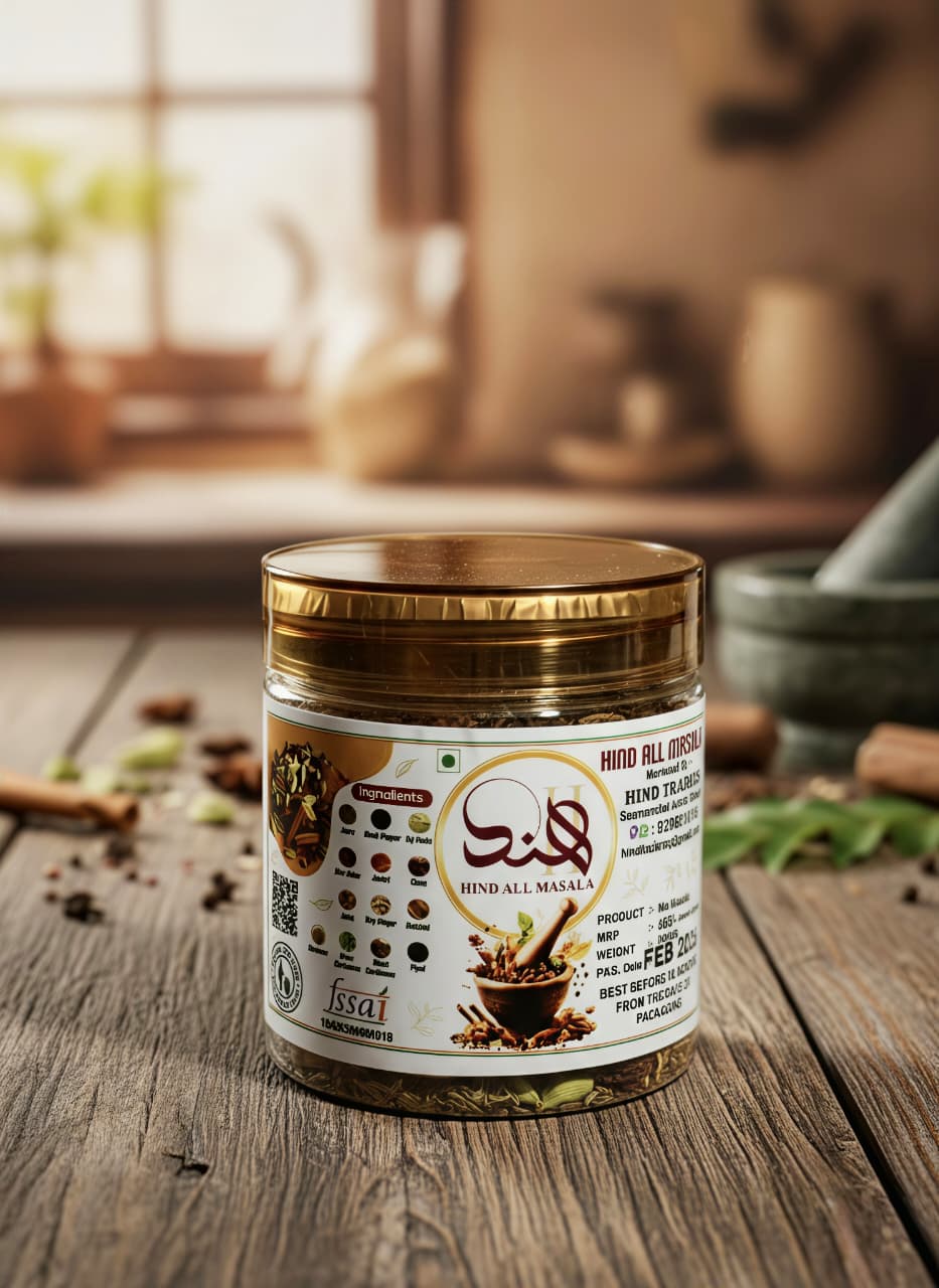 Hind All Masala masala jar – quality whole spice ingredients, Hind Traders